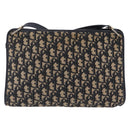 Christian Dior Trotter Canvas Shoulder Bag Navy Gold Auth 210768-4