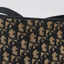 Christian Dior Trotter Canvas Shoulder Bag Navy Gold Auth 210768-5