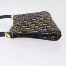 Christian Dior Trotter Canvas Shoulder Bag Navy Gold Auth 210768-7