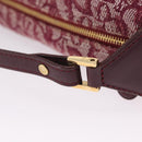 Christian Dior Trotter Canvas Hand Bag Red Gold Auth 210769V-10