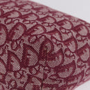 Christian Dior Trotter Canvas Hand Bag Red Gold Auth 210769V-15