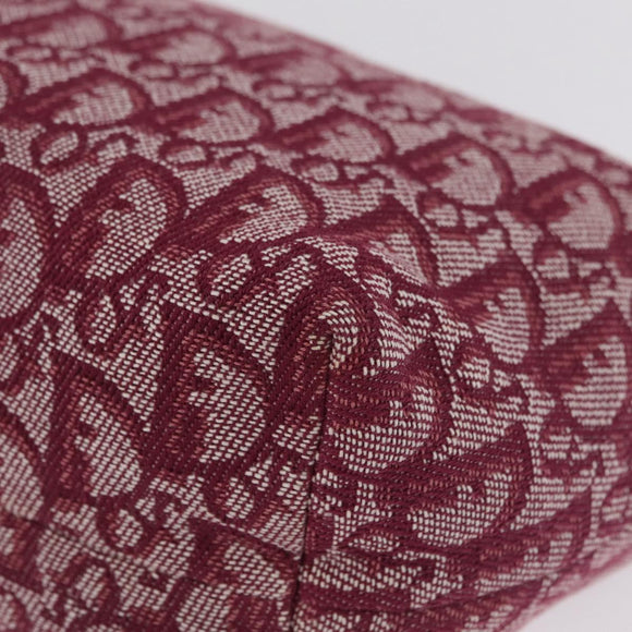 Christian Dior Trotter Canvas Hand Bag Red Gold Auth 210769V
