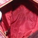 Christian Dior Trotter Canvas Hand Bag Red Gold Auth 210769V-18