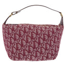 Christian Dior Trotter Canvas Hand Bag Red Gold Auth 210769V-2