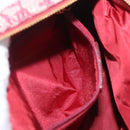 Christian Dior Trotter Canvas Hand Bag Red Gold Auth 210769V-22
