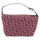 Christian Dior Trotter Canvas Hand Bag Red Gold Auth 210769V-3
