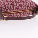 Christian Dior Trotter Canvas Hand Bag Red Gold Auth 210769V-7
