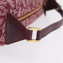 Christian Dior Trotter Canvas Hand Bag Red Gold Auth 210769V-9