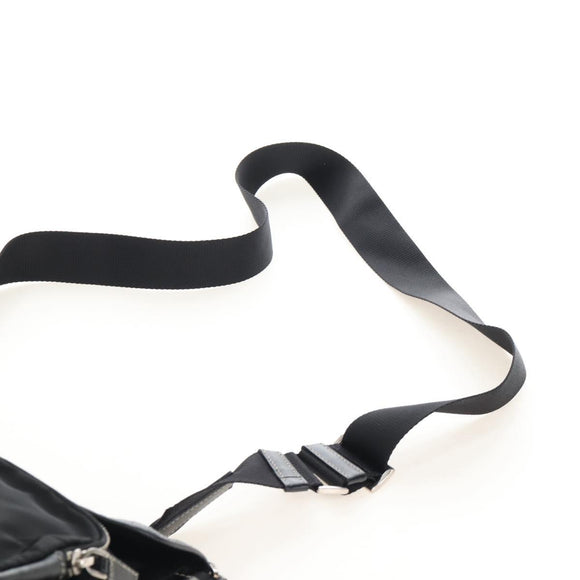 PRADA Shoulder Bag Nylon Black Silver Auth 210770V