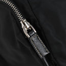 PRADA Shoulder Bag Nylon Black Silver Auth 210770V-17