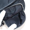 PRADA Shoulder Bag Nylon Black Silver Auth 210770V-18
