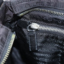 PRADA Shoulder Bag Nylon Black Silver Auth 210770V-25
