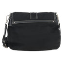 PRADA Shoulder Bag Nylon Black Silver Auth 210770V-3