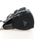 PRADA Shoulder Bag Nylon Black Silver Auth 210770V-4