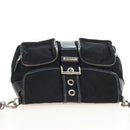 PRADA Shoulder Bag Nylon Black Silver Auth 210770V-6