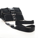 PRADA Shoulder Bag Nylon Black Silver Auth 210770V-7