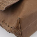 Bottega Veneta INTRECCIATO Shoulder Bag Leather Beige 221065 Auth 210771A-15