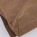 Bottega Veneta INTRECCIATO Shoulder Bag Leather Beige 221065 Auth 210771A-17