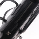CELINE Luggage Nano Hand Bag Leather 2way Black Silver Auth 210773M-18