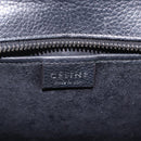 CELINE Luggage Nano Hand Bag Leather 2way Black Silver Auth 210773M-20