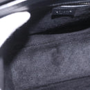 CELINE Luggage Nano Hand Bag Leather 2way Black Silver Auth 210773M-21