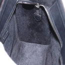 CELINE Luggage Nano Hand Bag Leather 2way Black Silver Auth 210773M-22