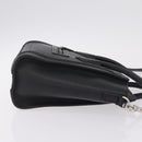 CELINE Luggage Nano Hand Bag Leather 2way Black Silver Auth 210773M-4