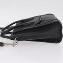 CELINE Luggage Nano Hand Bag Leather 2way Black Silver Auth 210773M-5