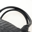 Bottega Veneta INTRECCIATO Boston Bag Leather 2way Black Gold Auth 210774V-8