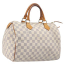 LOUIS VUITTON Damier Azur Speedy 30 Hand Bag N41533 LV Auth 210775-1