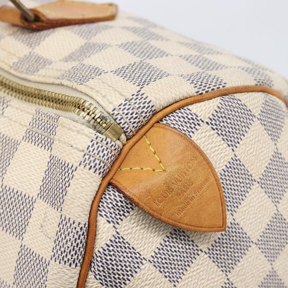LOUIS VUITTON Damier Azur Speedy 30 Hand Bag N41533 LV Auth 210775