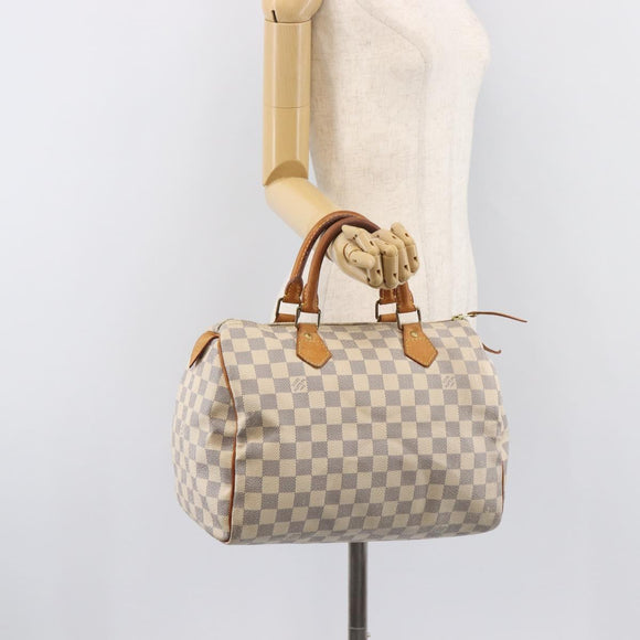 LOUIS VUITTON Damier Azur Speedy 30 Hand Bag N41533 LV Auth 210775