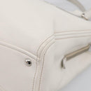 Miu Miu Vitterodino Hand Bag Leather 2way White Silver Auth 210777V-12