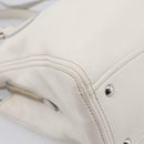 Miu Miu Vitterodino Hand Bag Leather 2way White Silver Auth 210777V-13