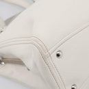 Miu Miu Vitterodino Hand Bag Leather 2way White Silver Auth 210777V-15