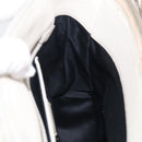 Miu Miu Vitterodino Hand Bag Leather 2way White Silver Auth 210777V-20