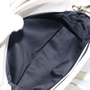 Miu Miu Vitterodino Hand Bag Leather 2way White Silver Auth 210777V-29