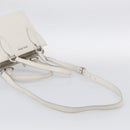Miu Miu Vitterodino Hand Bag Leather 2way White Silver Auth 210777V-9