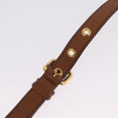 Miu Miu Madras Hand Bag Leather 2way Brown Gold Auth 210778V-17