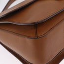 Miu Miu Madras Hand Bag Leather 2way Brown Gold Auth 210778V-18