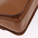 Miu Miu Madras Hand Bag Leather 2way Brown Gold Auth 210778V-20