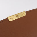 Miu Miu Madras Hand Bag Leather 2way Brown Gold Auth 210778V-26