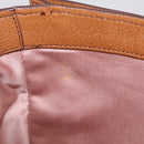 Miu Miu Madras Hand Bag Leather 2way Brown Gold Auth 210778V-11