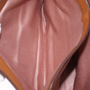 Miu Miu Madras Hand Bag Leather 2way Brown Gold Auth 210778V-31