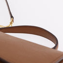 Miu Miu Madras Hand Bag Leather 2way Brown Gold Auth 210778V-14