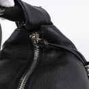 GUCCI Bamboo Shoulder Bag Leather Black Silver 232930 Auth 210779V-14