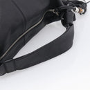 GUCCI Bamboo Shoulder Bag Leather Black Silver 232930 Auth 210779V-7