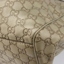 GUCCI GG Canvas Guccissima Sukey Hand Bag Leather Gold 211944 Auth 210784V-12