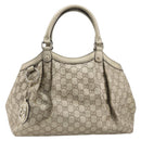 GUCCI GG Canvas Guccissima Sukey Hand Bag Leather Gold 211944 Auth 210784V-2
