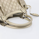 GUCCI GG Canvas Guccissima Sukey Hand Bag Leather Gold 211944 Auth 210784V-7